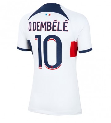 Paris Saint-Germain Ousmane Dembele #10 Replika Udebanetrøje Dame 2023-24 Kortærmet